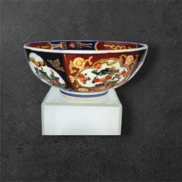 Vintage Japan Gold Imari Porcelain Serving Bowl - Picture 7 of 11